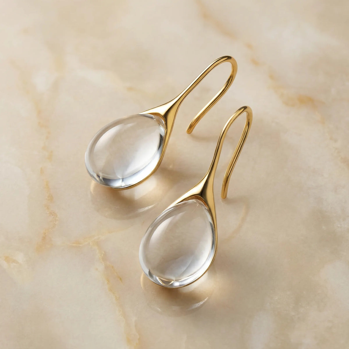 Crystal Drop Earrings in Gold and Silver