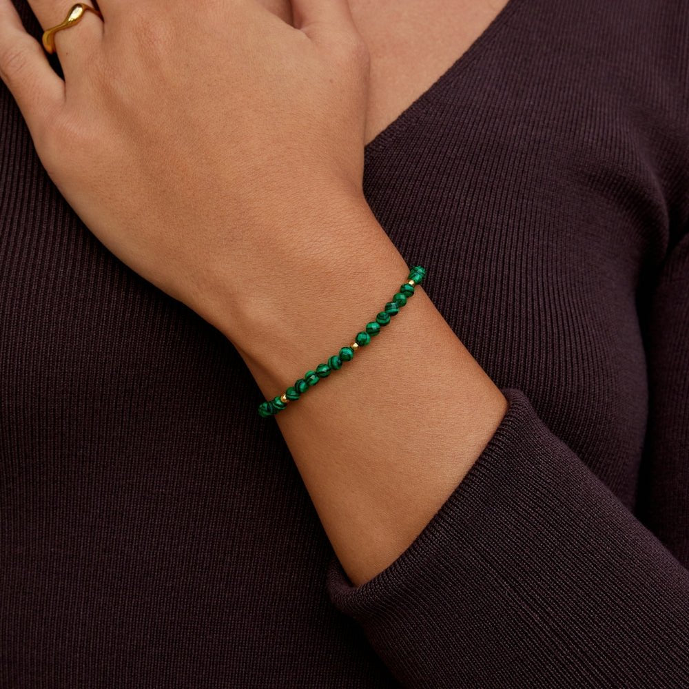 Ofelia — Emerald Green Beaded Bracelet