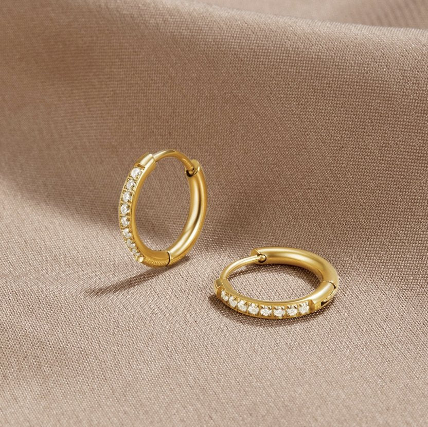 Vittoria — Eternity Crystal Hoop Earrings