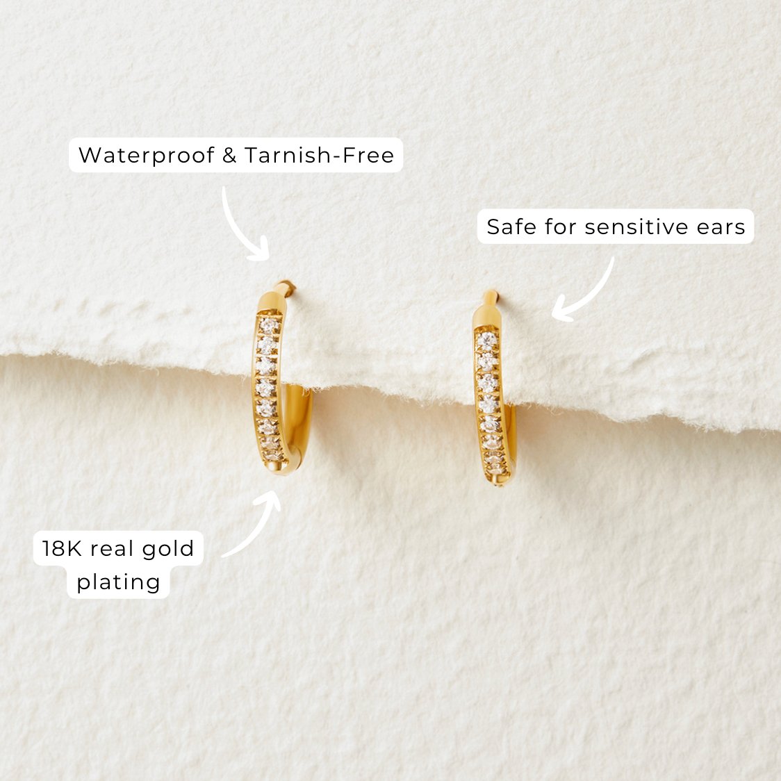 Vittoria — Eternity Crystal Hoop Earrings