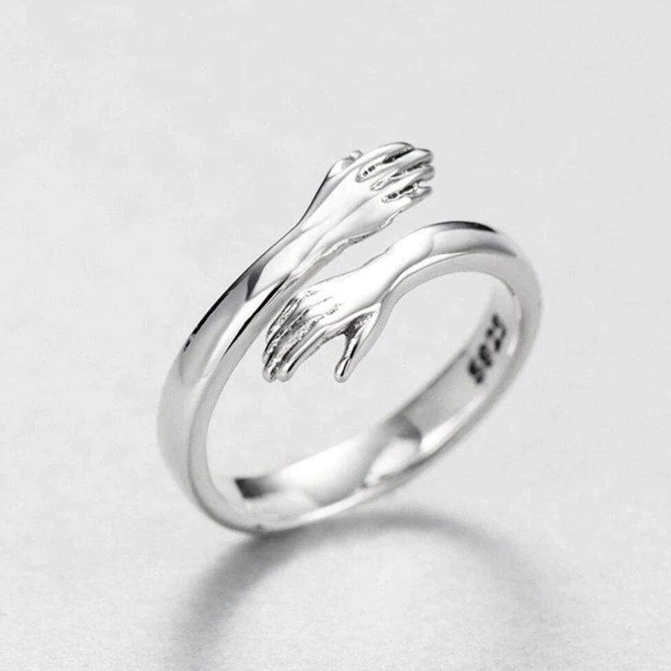 Anastasia — Adjustable Silver Hug Ring