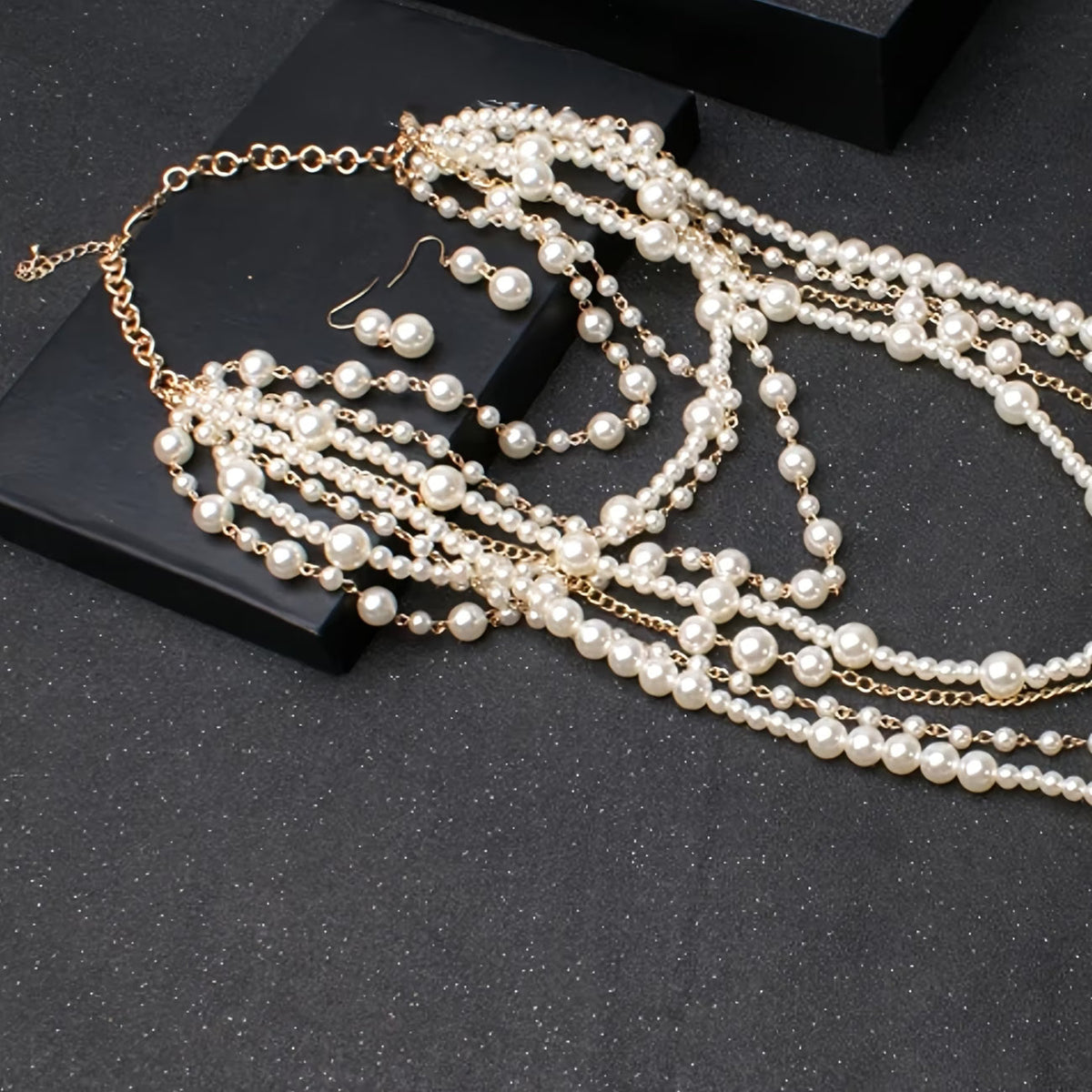 Isadora — Boho Layered Pearl Statement Set