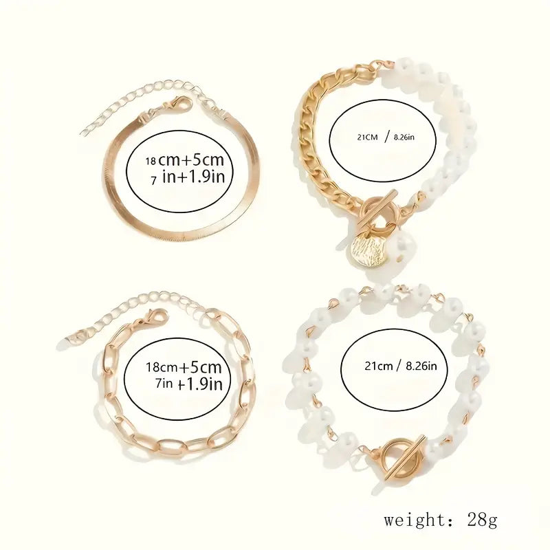 Bonnie — Luxe Layered Pearl Bracelet Set