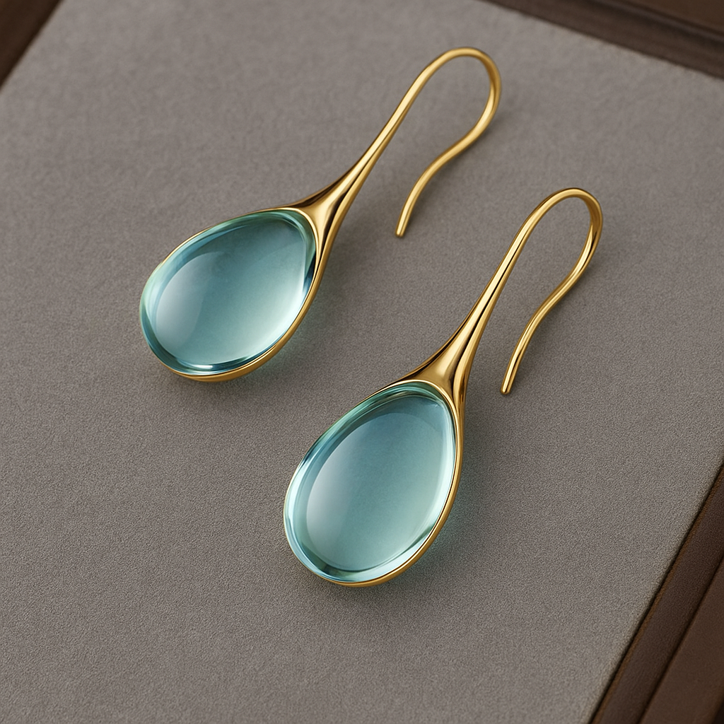 Crystal Drop Earrings in Gold and Silver