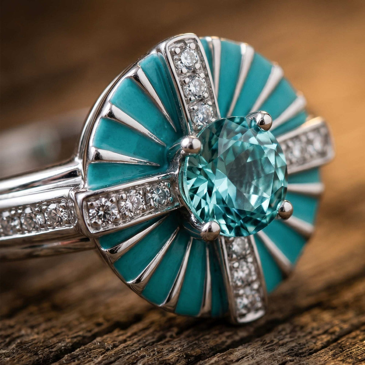 Aqua Compass Disc Ring — product view 3