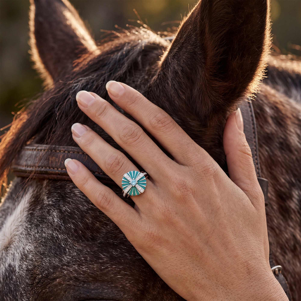 Aqua Compass Disc Ring — product view 5