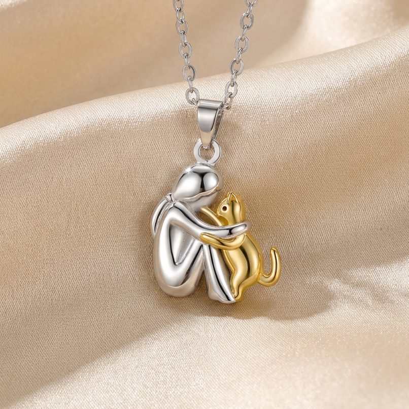 Kisu — "Forever in Your Heart" Cat Pendant Necklace