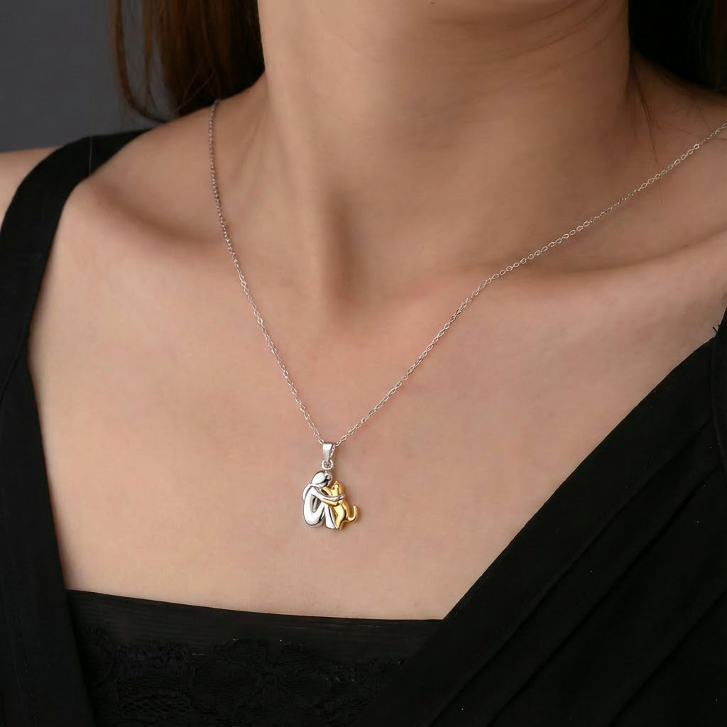 Kisu — "Forever in Your Heart" Cat Pendant Necklace
