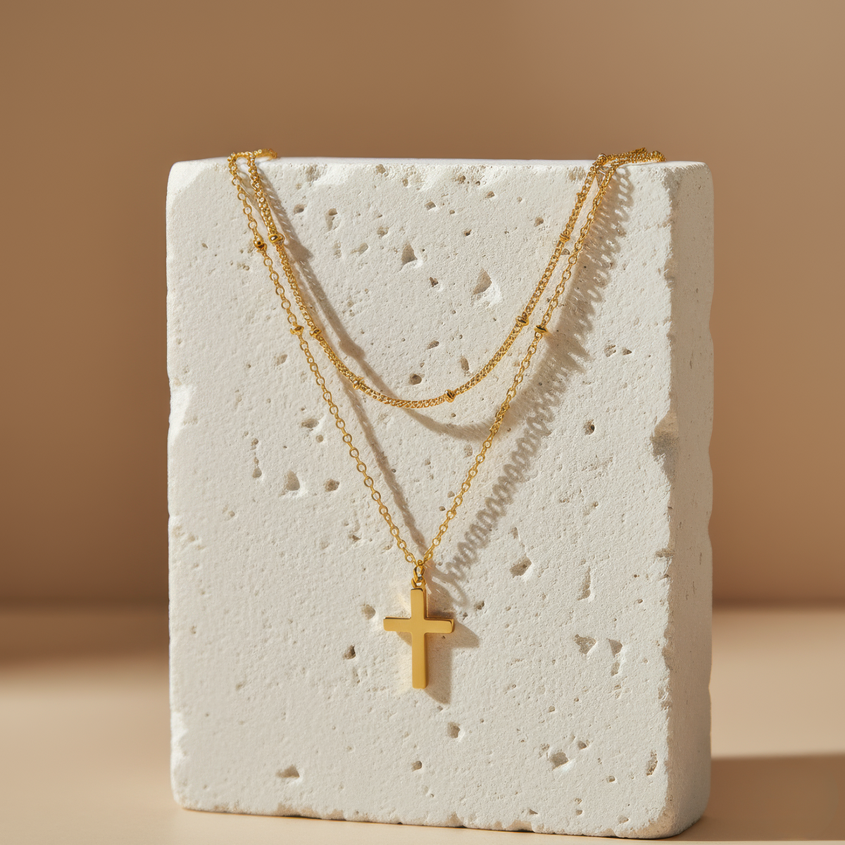 Piera — Layered Cross Necklace