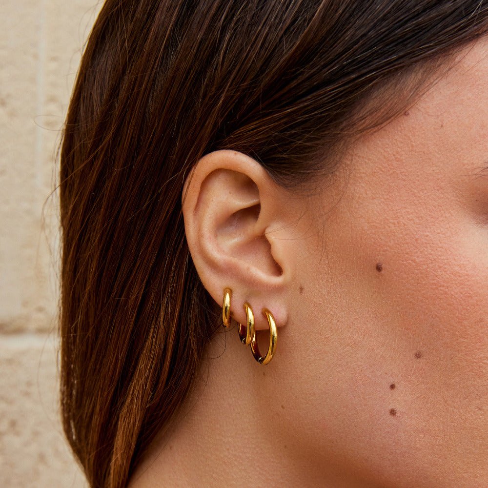 Rebecca — Gold Mini Hoop Trio Set