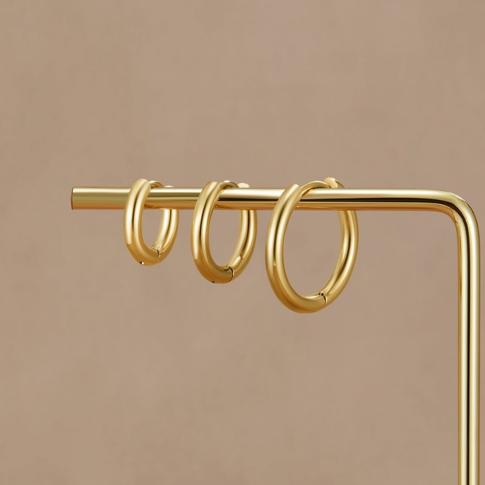 Rebecca — Gold Mini Hoop Trio Set