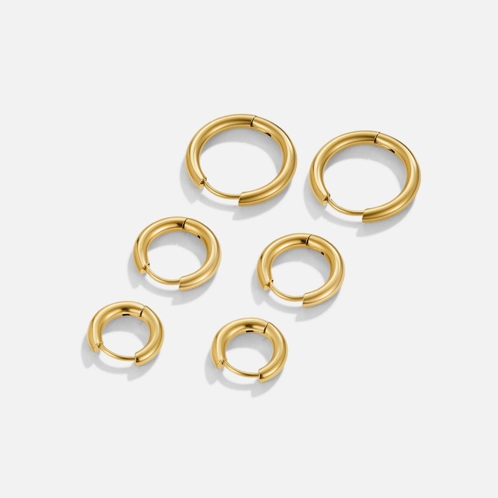 Rebecca — Gold Mini Hoop Trio Set