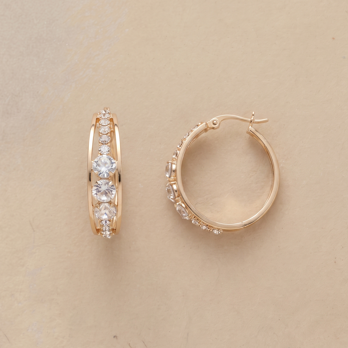 Ingrid — Elegant Sparkly Hoop Earrings