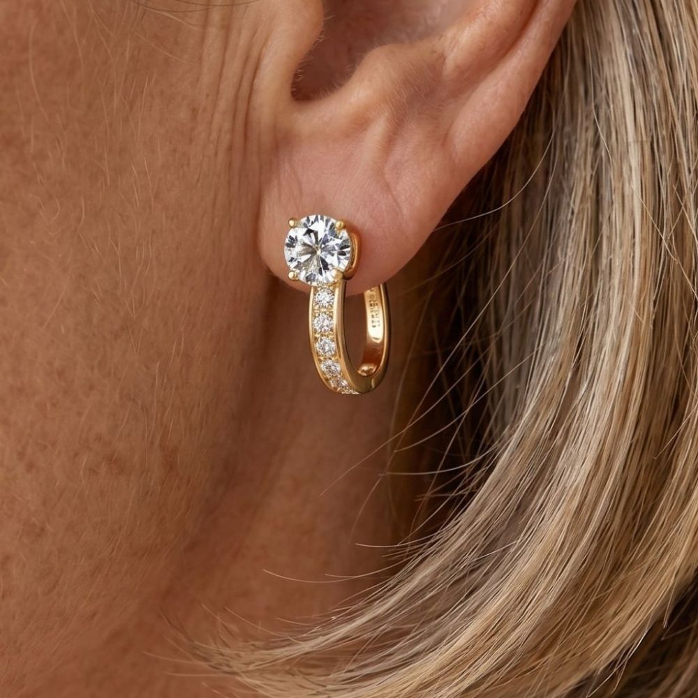 Emmeline — Elegant Gold Huggie Earrings
