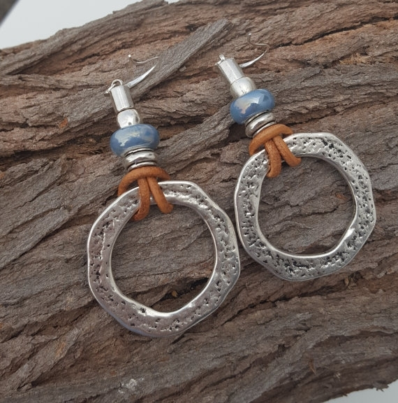 Vintage Circular Earrings in Silver