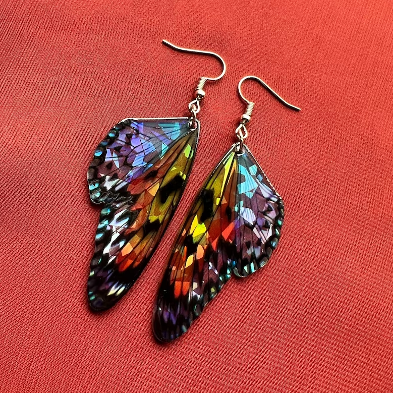 Wynn — Vintage Butterfly Colorful Wings Earrings