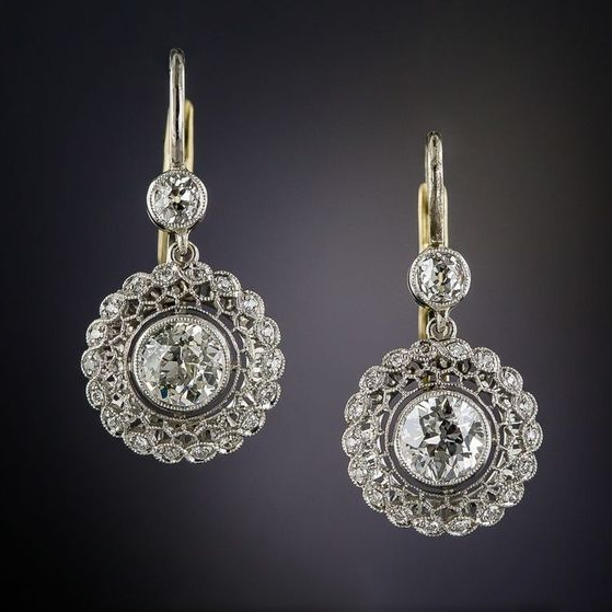 Joyce — Vintage Mandala Earrings with Cubic Zirconia