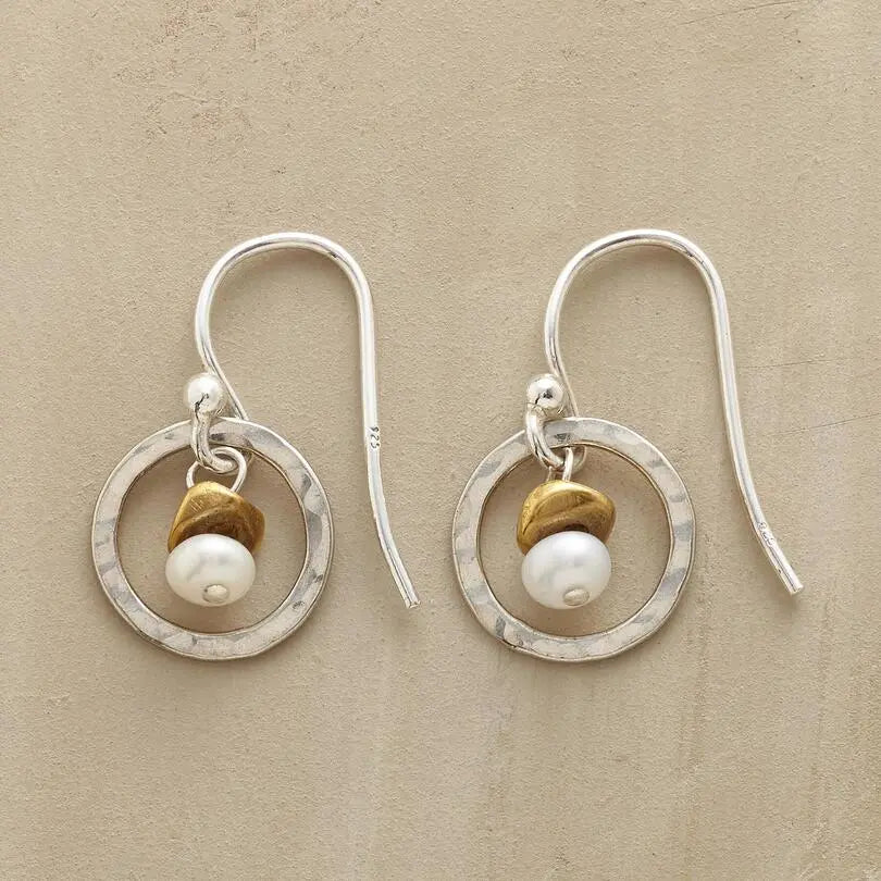Mirabel — Silver Pearl Orbit Drops