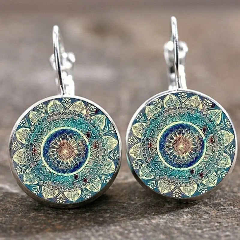 Zelda — Rounded Mandala Vintage Earrings