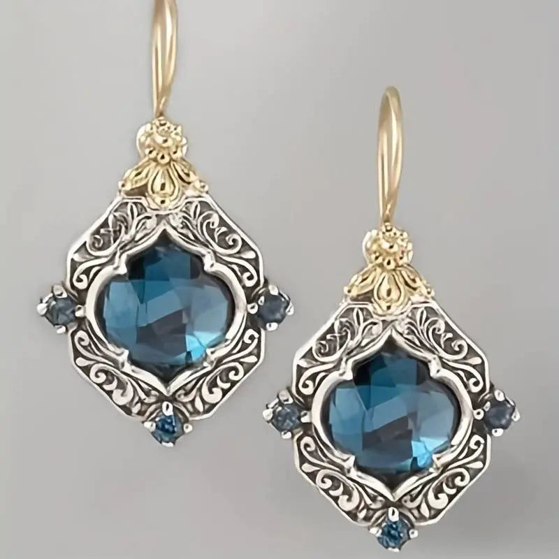 Elara — Azure Crystal Two-Tone Drops
