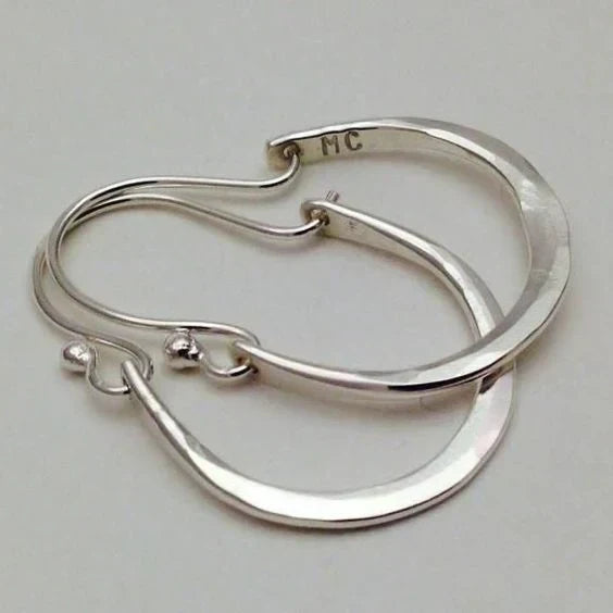 Xaviera — Lunar Halo Hoop Earrings in White Gold