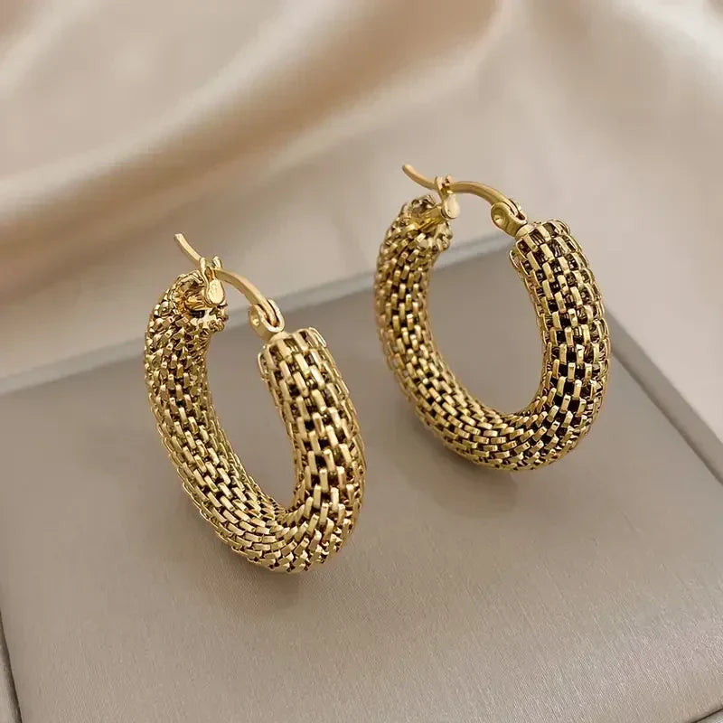 Quintessa — Golden Tide Hoop Earrings in Gold