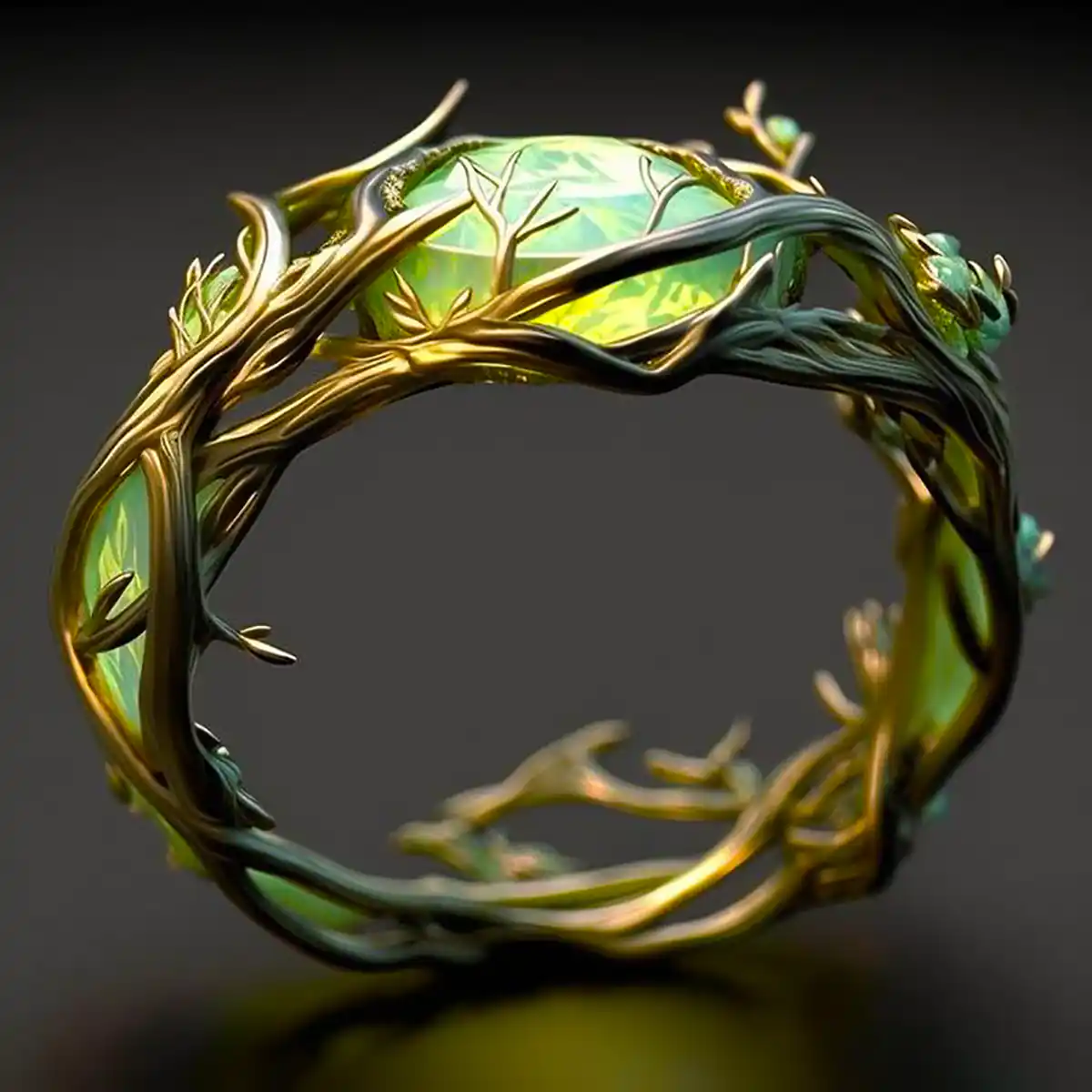 Beatrice Green Opal Natural Ring