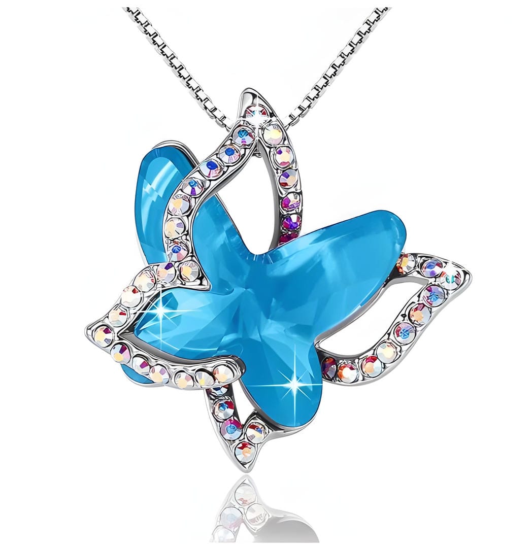 Ximena — Sapphire Butterfly Necklace