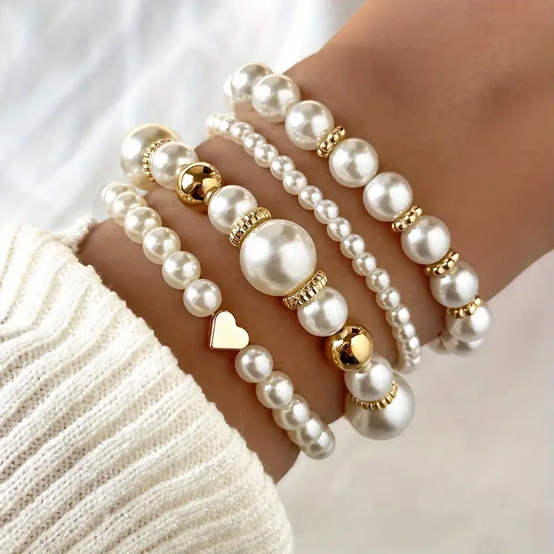 Amy — Pearl-Style Bracelet Set