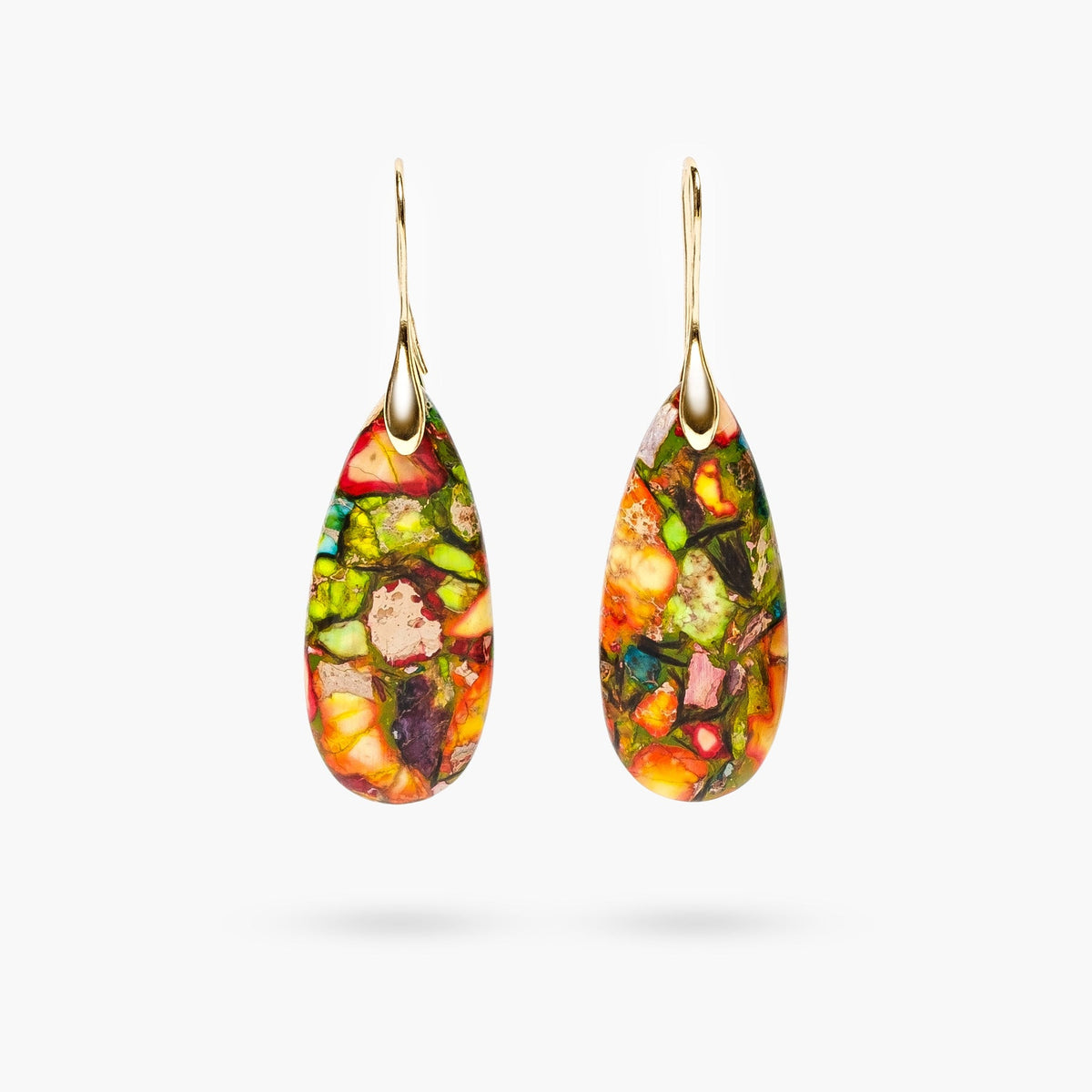 Siena Intense Jasper Teardrop Earrings
