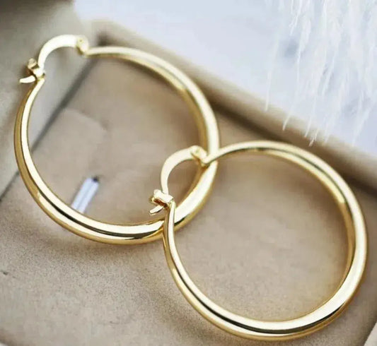 Aurelia Large Gold Heritage Hoops