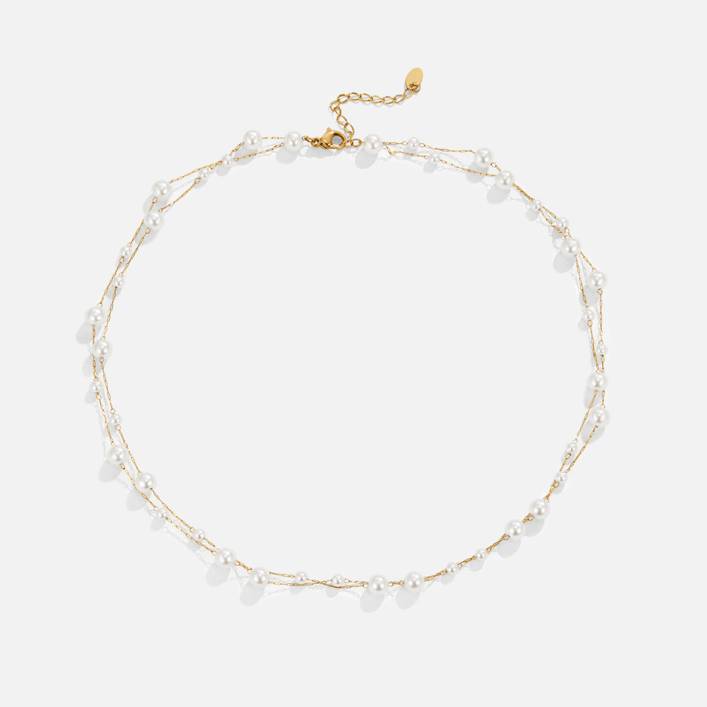 Elisabetta — Layered Pearl Necklace
