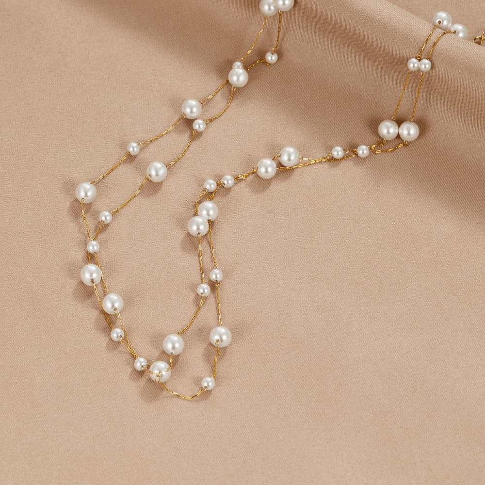 Elisabetta — Layered Pearl Necklace