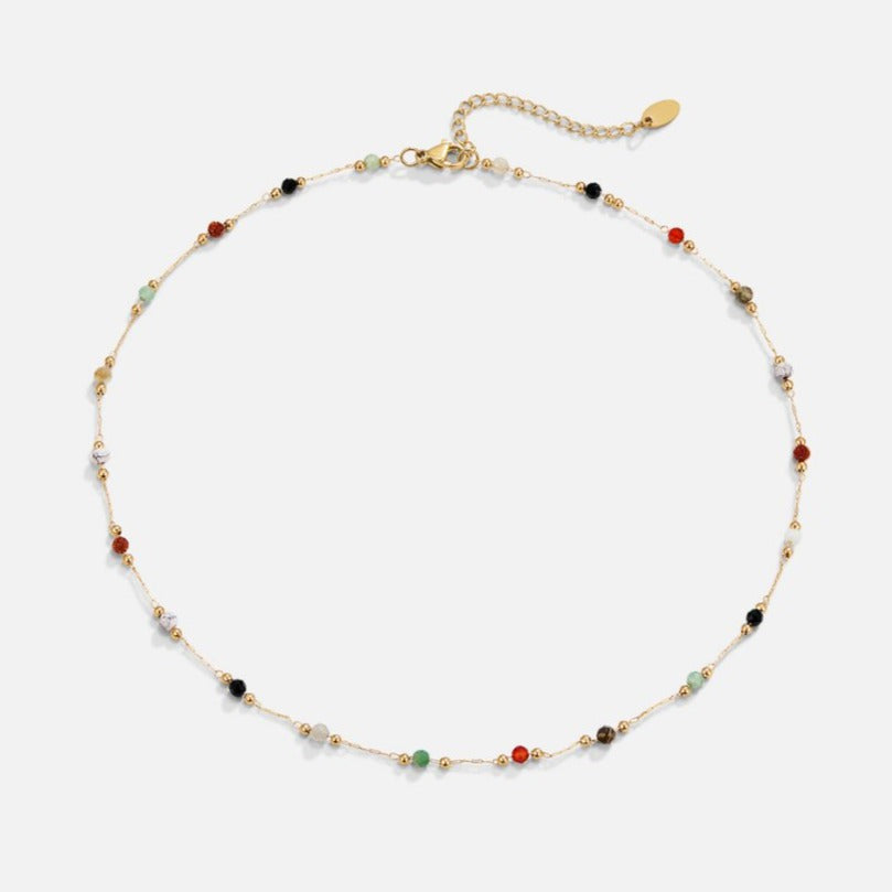 Debora — Beaded Stone Necklace