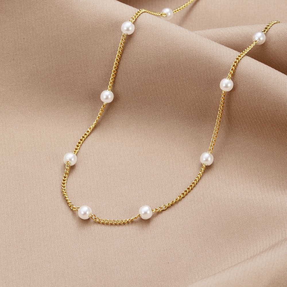 Tessa — Pearl Gold Necklace