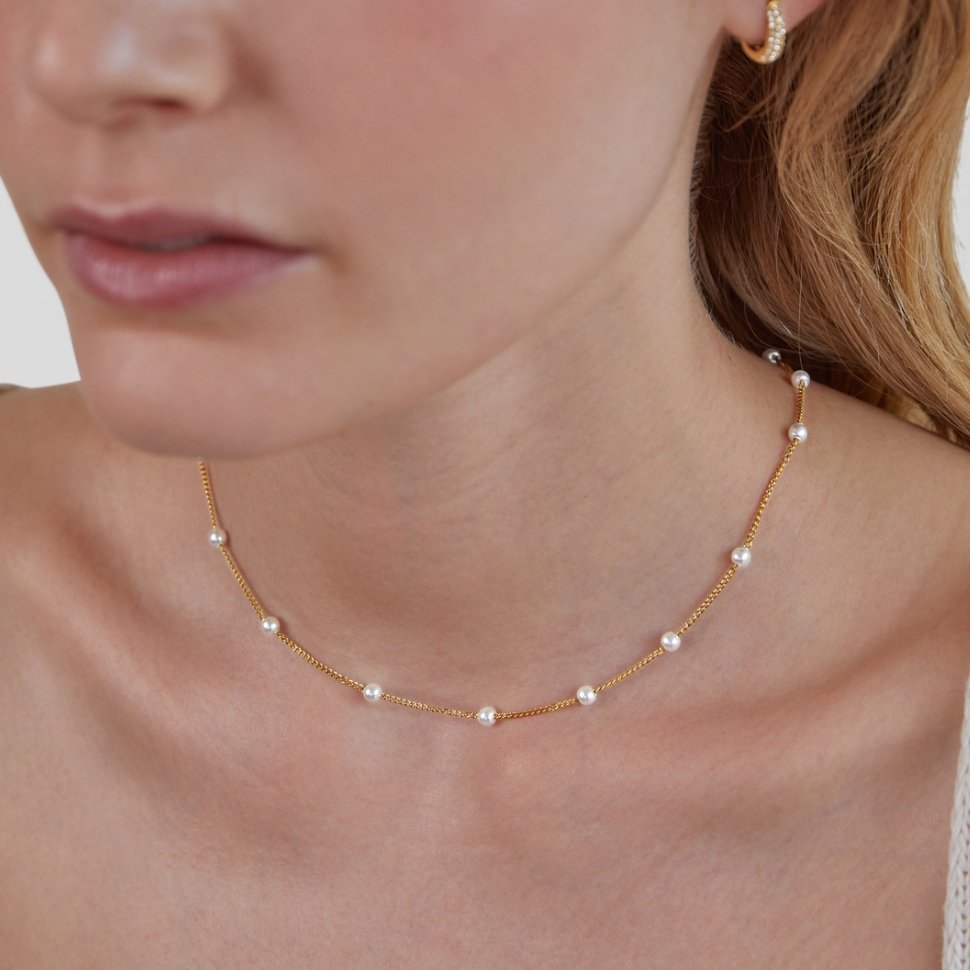 Tessa — Pearl Gold Necklace