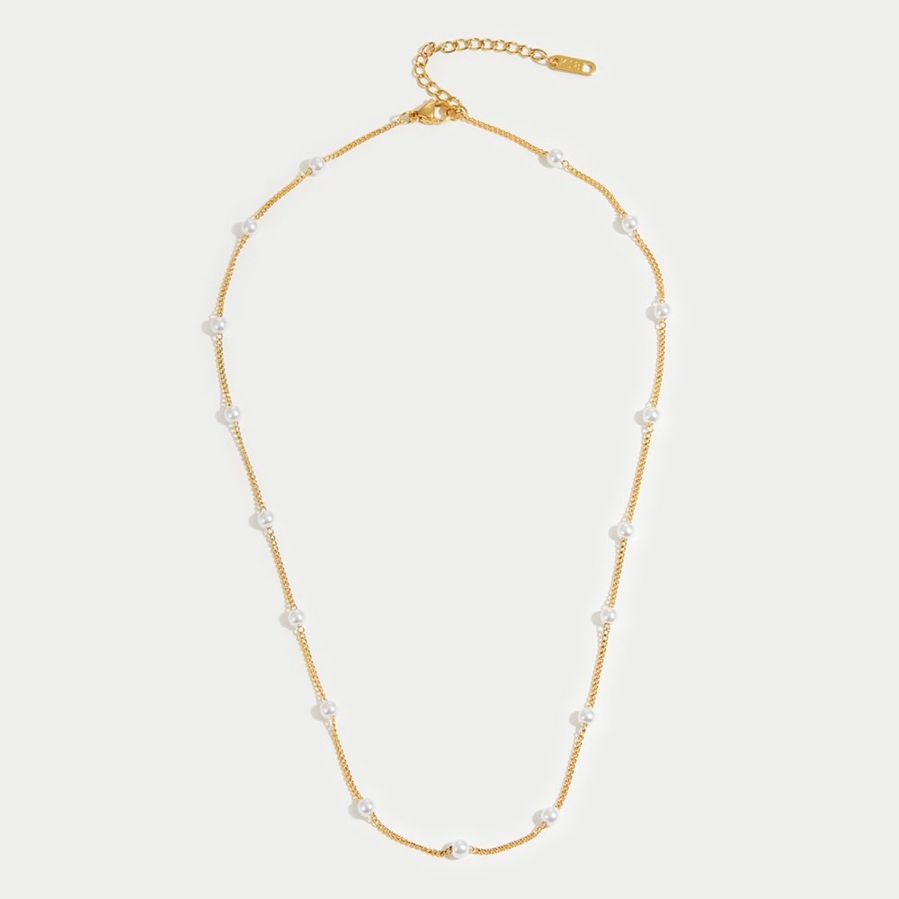 Tessa — Pearl Gold Necklace
