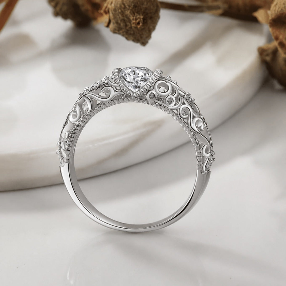 Elaine — Noble Silver Zirconia Ring