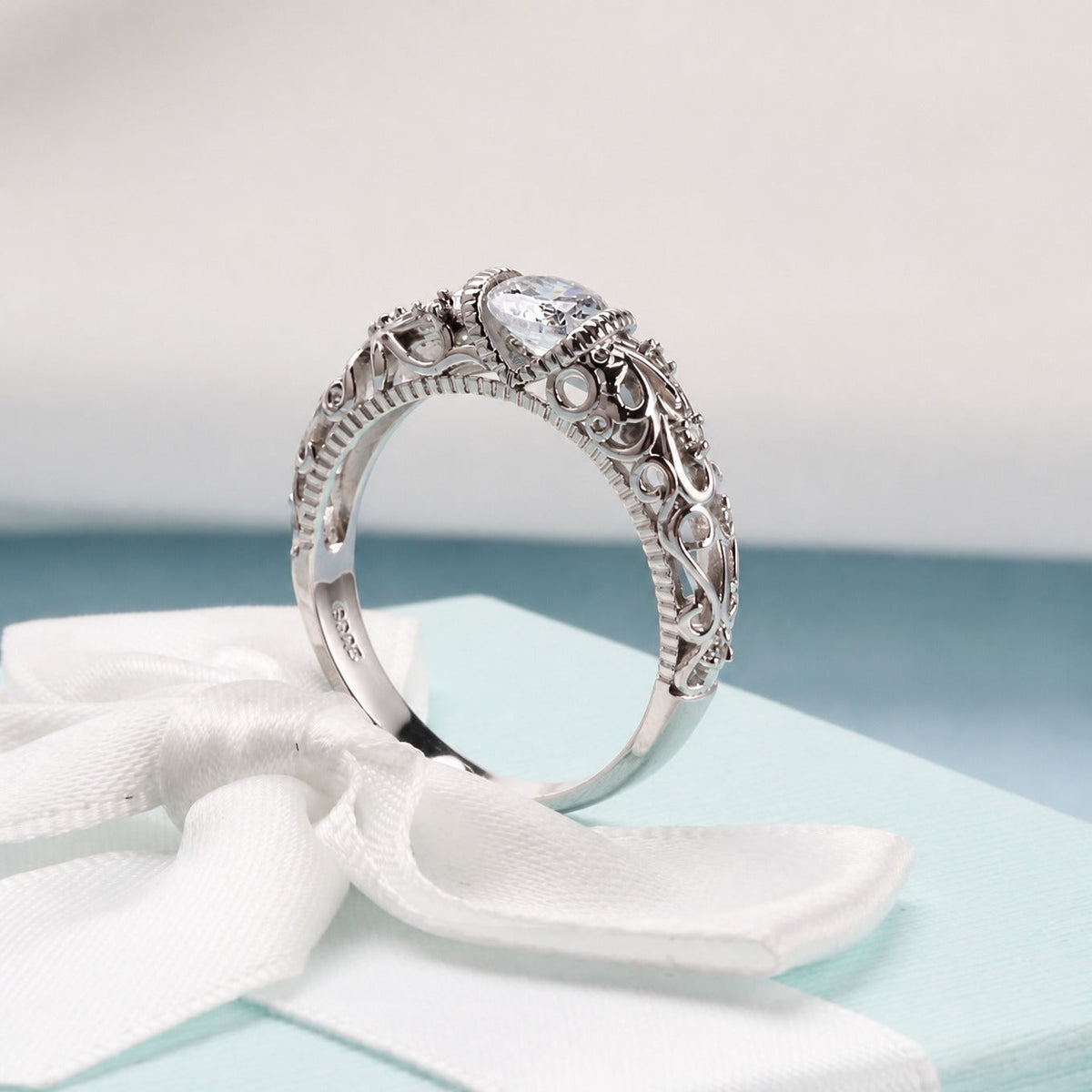 Elaine — Noble Silver Zirconia Ring