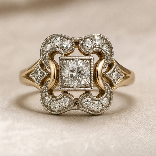 Barbara — Vintage Zirconia Gold Ring