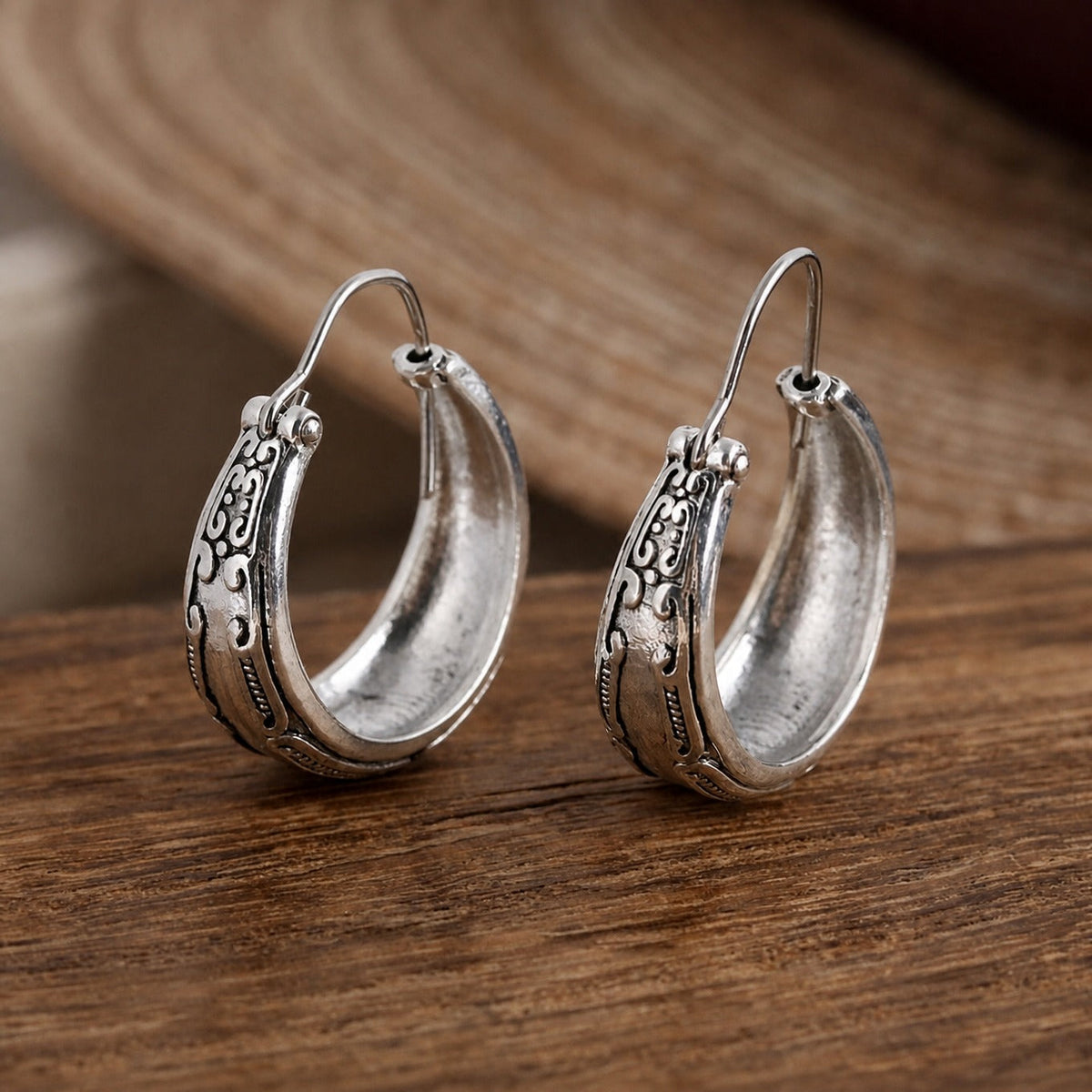 Briallen — Classic Silver Mandala Earrings