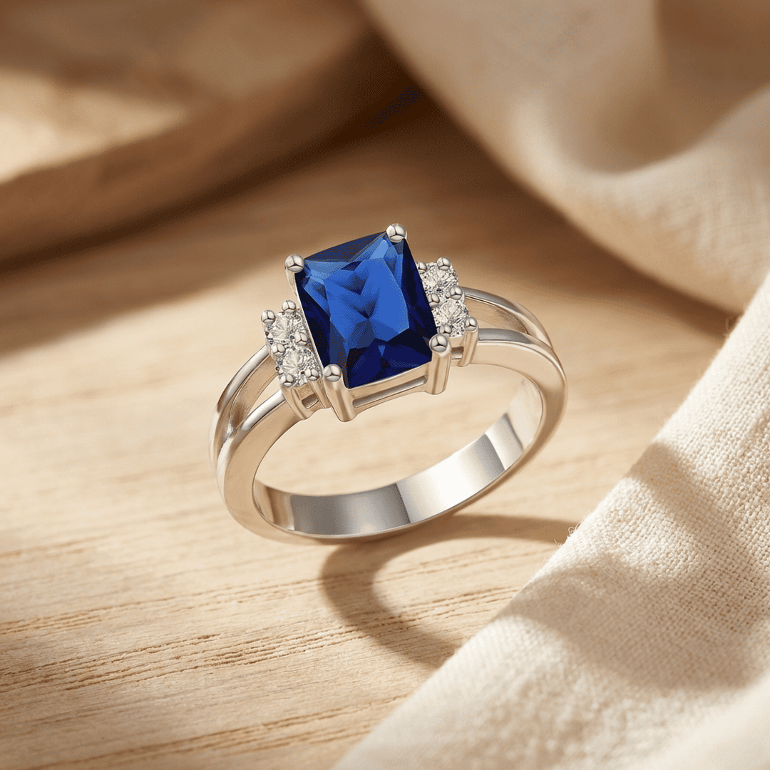 Sienna — Octagon Cut Sapphire Ring