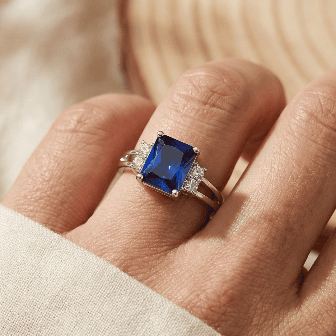 Sienna — Octagon Cut Sapphire Ring
