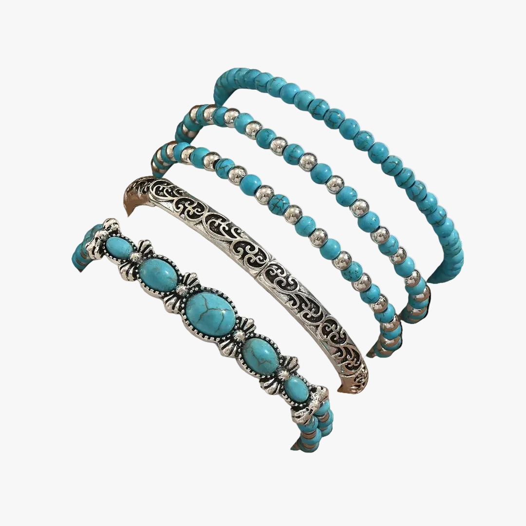 Sini — Blue Harmony Turquoise Bead Bracelet