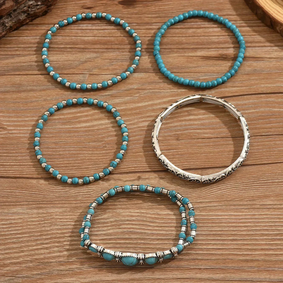 Sini — Blue Harmony Turquoise Bead Bracelet