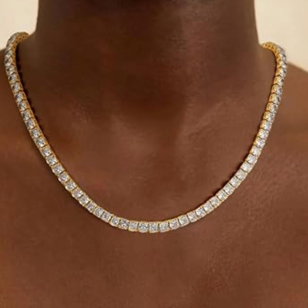 Marlena — Tennis Gold Necklace