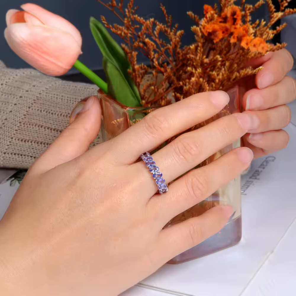 Nelli — Tanzanite & Amethyst Ring