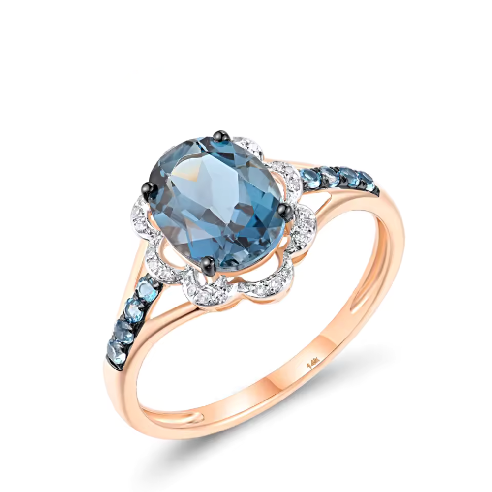 Viivi — Sparkling Blue Topaz Ring