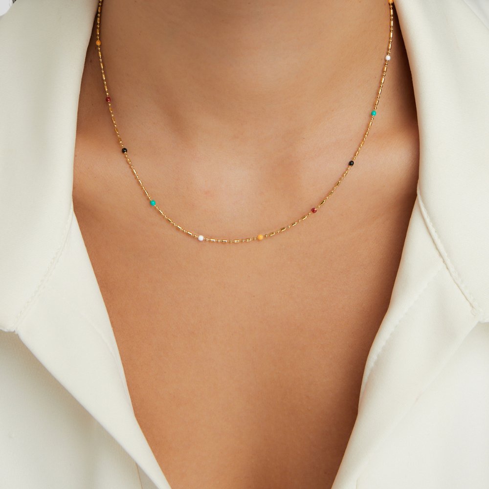 Isotta — Multi-Color Stone Necklace