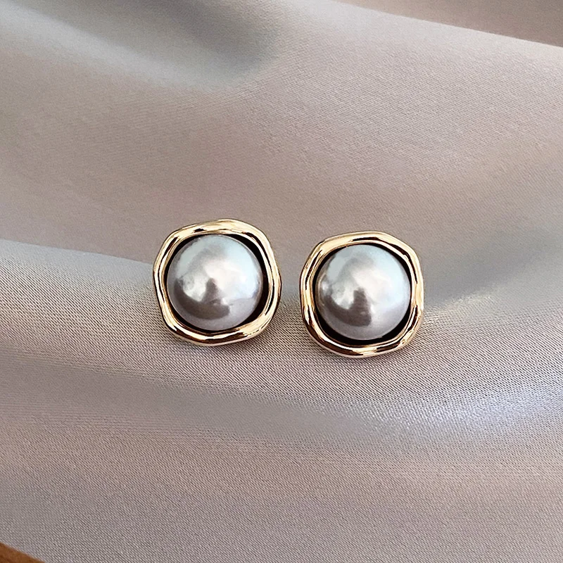 Simone Black Pearl Evening Earrings